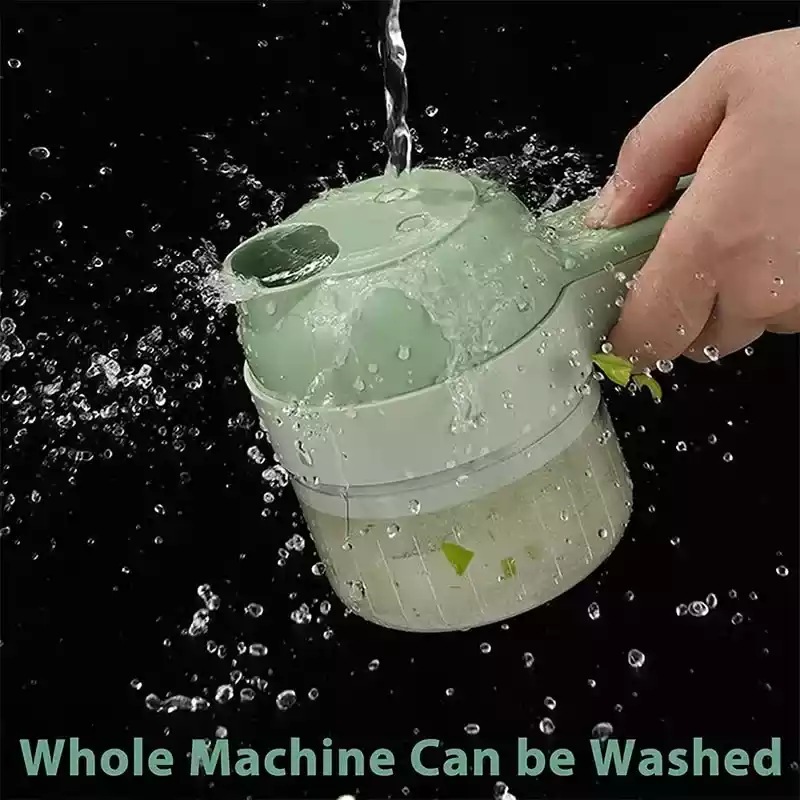 Rechargeable 4 in 1 Electric Vegetable Cutter – Multi-Function Slicer, Chopper & Grinder - Image 2