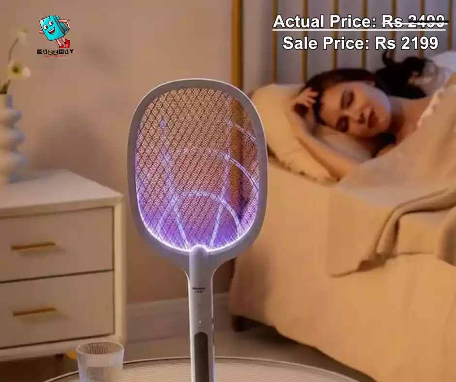 Mosquito Killer Racket With Stand – Rechargeable Bat