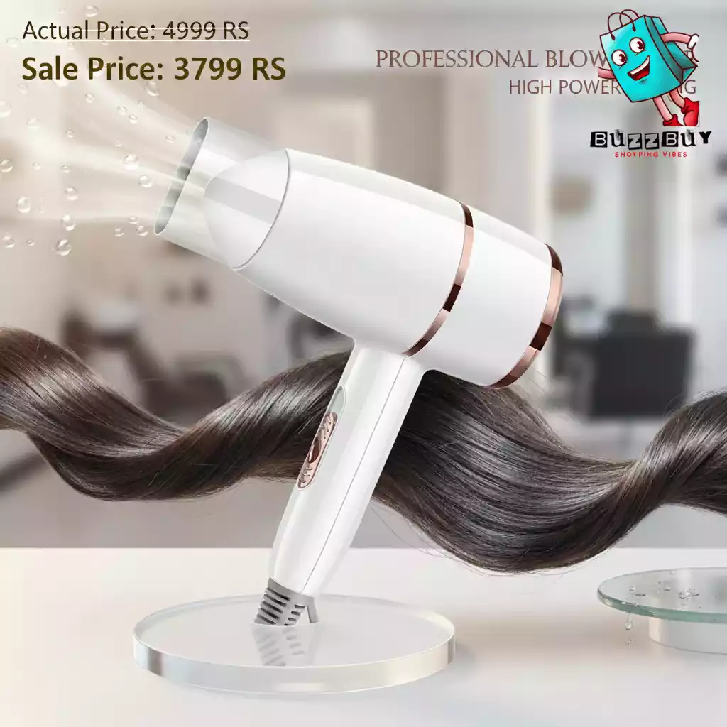 Professional Hair Dryer – High Power Hot & Cool Blow Dryer for Fast Styling