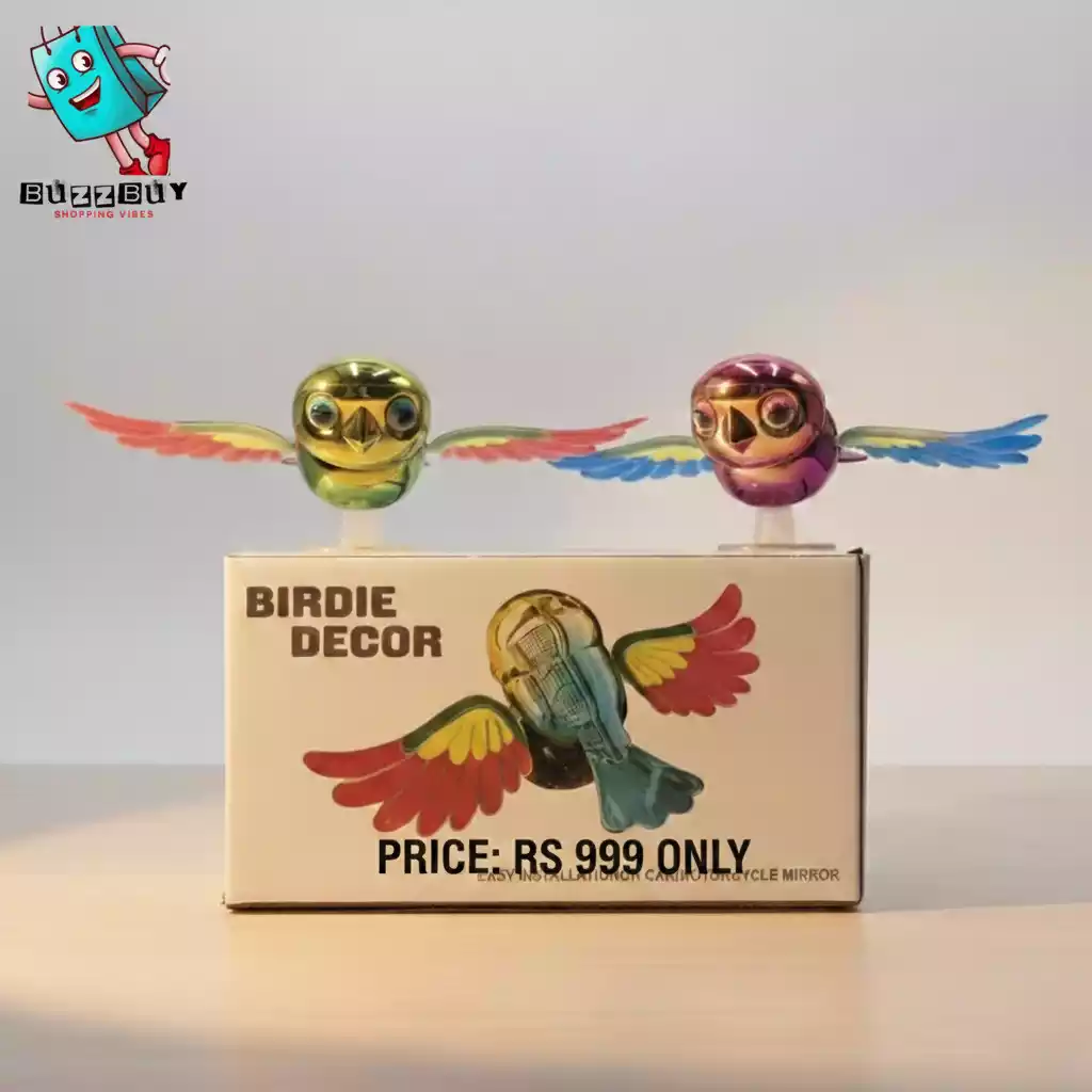 Birdie Car Mirror Ornament – Flying Bird with Flapping Wings Decor